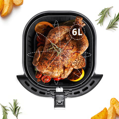 Airfryer XXL - heteluchtfriteuse - 6L - 1800W - Zwart - Taylor Swoden