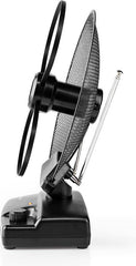 Nedis Binnenantenne - Actief - FM / UHF / VHF - Ontvangstbereik: 0-25 km - LTE700 - Versterking: 36 dB - Versterkingsregelaar - ABS - Zwart •