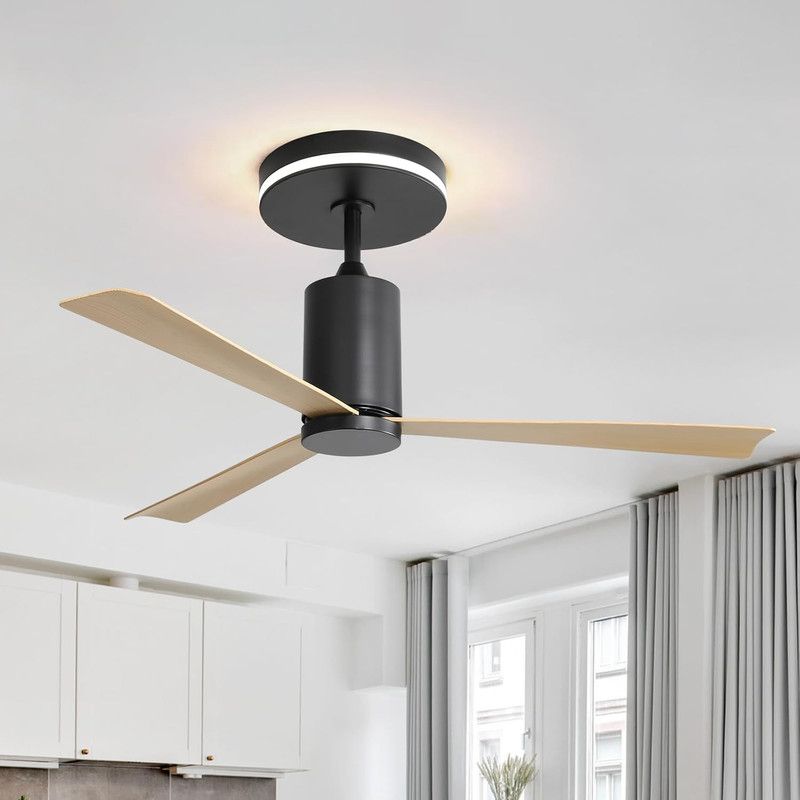 Sofucor Inbouw plafondventilator met verlichting - ABS-bladen - 132 cm