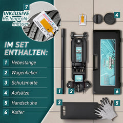 Autokrik - Garagekrik - Hydraulische krik - 2,5 Ton - Zwart - TRESKO