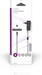 Nedis Universele AC-Stroomadapter - 18 W - 3 / 4.5 / 5 / 6 / 7.5 / 9 / 12 V DC - 1.10 m - 1.5 A - 8 plug(s) - Zwart