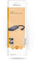 Nedis USB-Hub - 1x USB-C - 4x USB A Female - 4-Poorts poort(en) - USB 3.2 Gen 1 - USB Gevoed - 5 Gbps