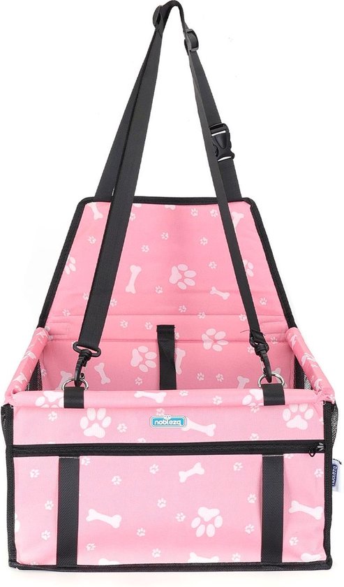 Hondenmand auto - Autostoel hond - 40x35x45 - Roze - Nobleza