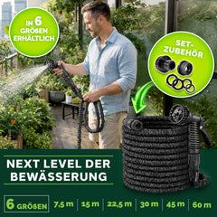 TRESKO® Flexibele tuinslang, waterslang, flexibele uitschuifbare slang, 7.5 m