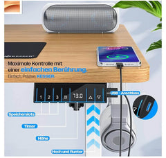 KESSER® In hoogte verstelbaar bureau elektrisch 160 cm x 70 cm | Ergonomisch sta-zit-bureau | 3-functie-geheugenbesturing | Incl. 360° wielen & USB-oplaadpoort computertafel voor thuiskantoor