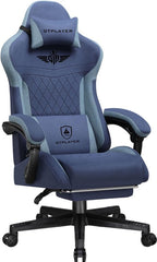 GTPLAYER - Gamingstoel Technisch - Met Lendensteun en 150 kg - Donkerblauw