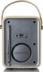 Lenco Radio met oplaadbare Batterij - Draagbare DAB Radio - FM, DAB+, Bluetooth en AUX - Noodpakket - PDR-051TPSI - Taupe