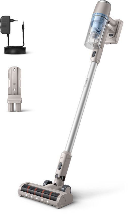 Philips Steelstofzuiger Draadloos XC2011/01 - Zuigmond met LED verlichting - Zonder Zak - Incl Handstofzuigerfunctie - Alle Vloertypen - Lichtgewicht