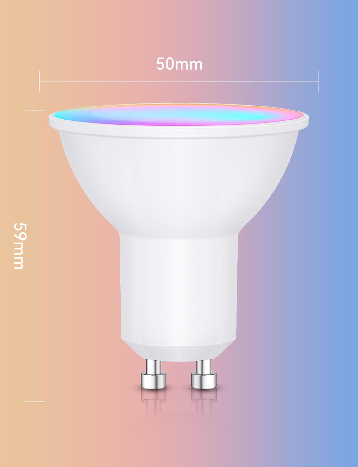 GU10 LED lamp - Dimbaar - Smart lamp - 6,5W - 6 stuks - Aigostar