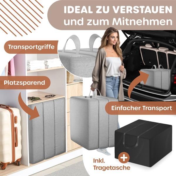 KESSER® Opvouwbaar matras - 75x200cm - Logeerbed - Grijs