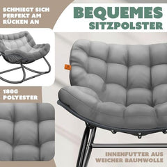 KESSER® Ergonomische schommelstoel - Relaxstoel - Antislip - Grijs