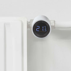 NEDIS SmartLife Zigbee radiatorbesturing, werkt op batterijen, tijdschema en afstandsbediening, geïntegreerde SmartLife-app, compatibel met Amazon Alexa & Google Home, ZBHTR10WT, wit •