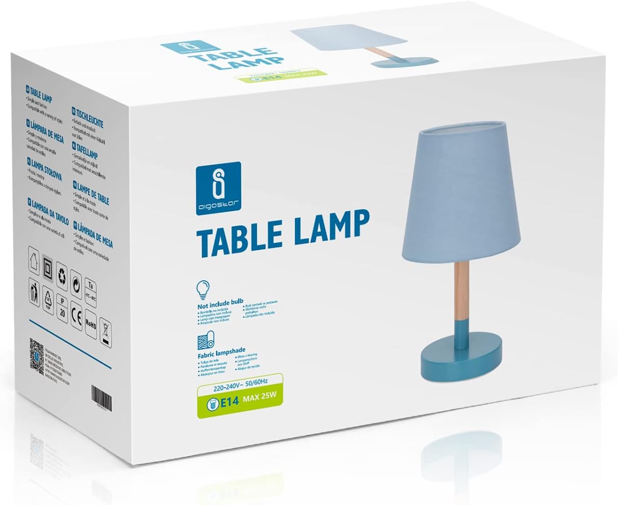 Aigostar Nachtlampje - Bedlamp - Tafellamp - E14 - 2 stuks