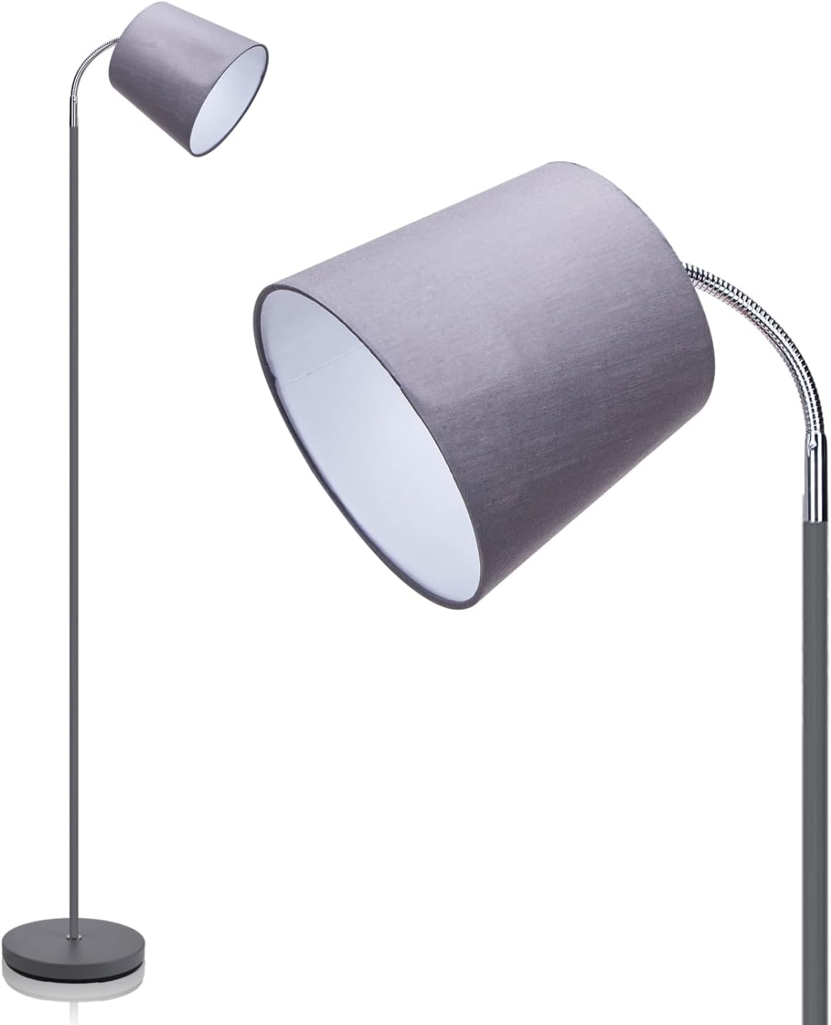 Vloerlamp - Staande lamp - 145 cm - Grijs - Aigostar •