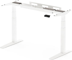 FLEXISPOT E7H Computer Desk, Staand Bureau, Elektrisch, Traploze Hoogteverstelling, Draagvermogen 160 kg, Dubbele Stille Motor, Ergonomisch, Geheugenfunctie, USB-aansluiting, Kabelmanagement (Wit)