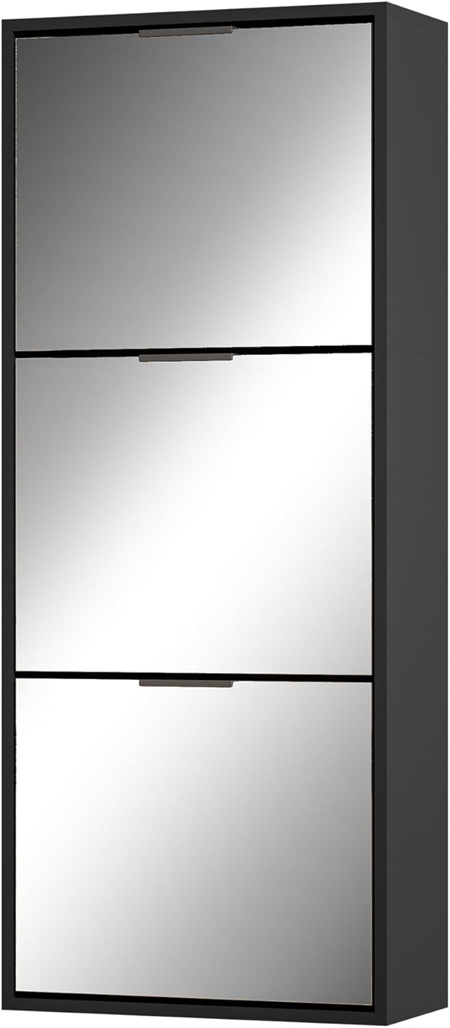 Schoenenkast - Schoenenrek - 121,5x50x23 cm - Zwart - UEV