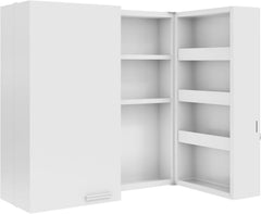 Jago® Medicijnkastje - afsluitbaar, XXL, 14 vakken, 2 deuren, hangend, wit - apothekerskast, huisapotheek, medicijnorganizer, EHBO-kast, medicijnkastje, medicijnkastje