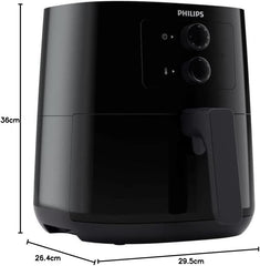 Philips Essential Airfryer heteluchtfriteuse, zwart, 4,1L, Frituren zonder olie, Rapid Air-technologie, HomeID-app, tijd- en temperatuurregeling (HD9200/90)