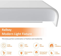 Ralbay LED moderne badkamerlamp 83cm/30W aluminium, op- en neerwaarts gerichte moderne LED-badkamerlamp