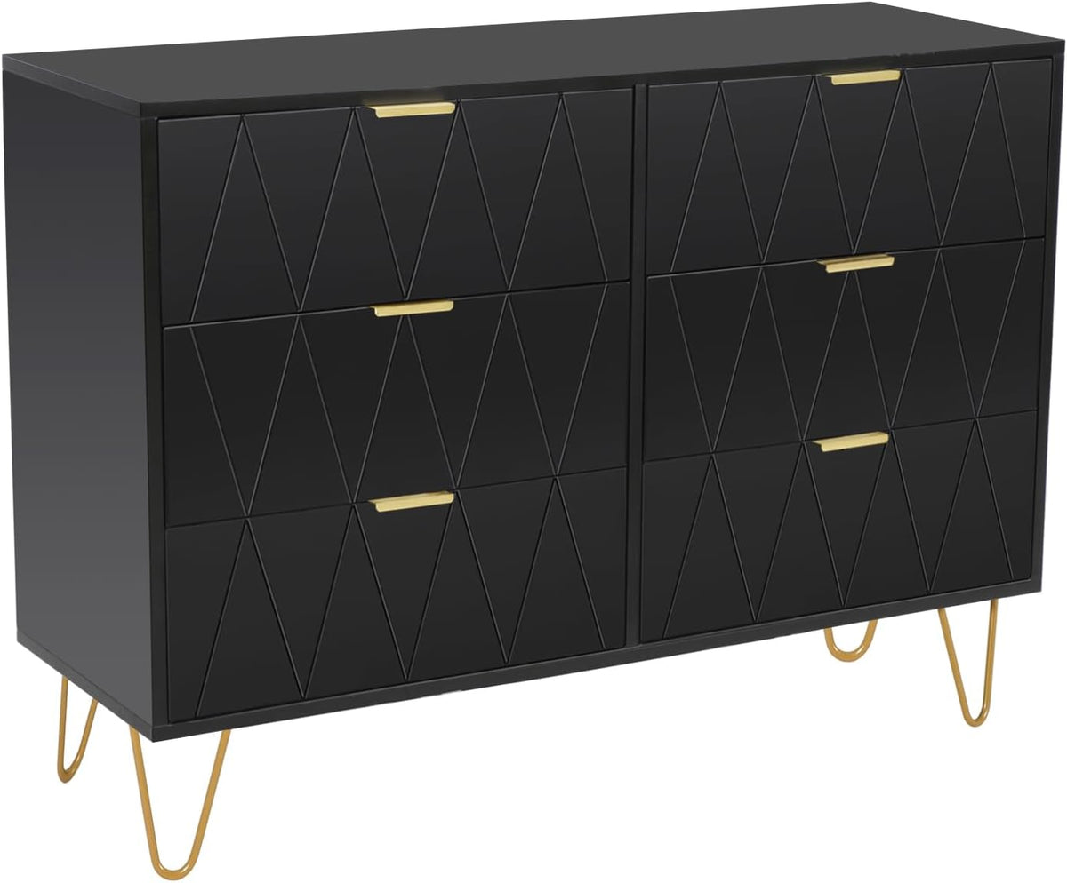 Commode - Dressoir - Ladekast - 100x34x73 cm - Zwart - UEV