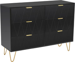 Commode - Dressoir - Ladekast - 100x34x73 cm - Zwart - UEV