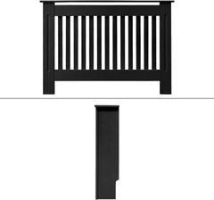 Radiatorombouw - Radiatorbekleding - Radiatorpaneel - 112x19x82 cm - Zwart - ECD Germany •