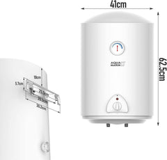Aquamarin® Warmwaterboiler, elektrisch, 50 l opslag, energiebesparend, 1500 W verwarmingsvermogen, max. 75 °C, thermometer, veiligheidsventiel, magnesiumanode - boiler, warmwaterboiler, waterboiler