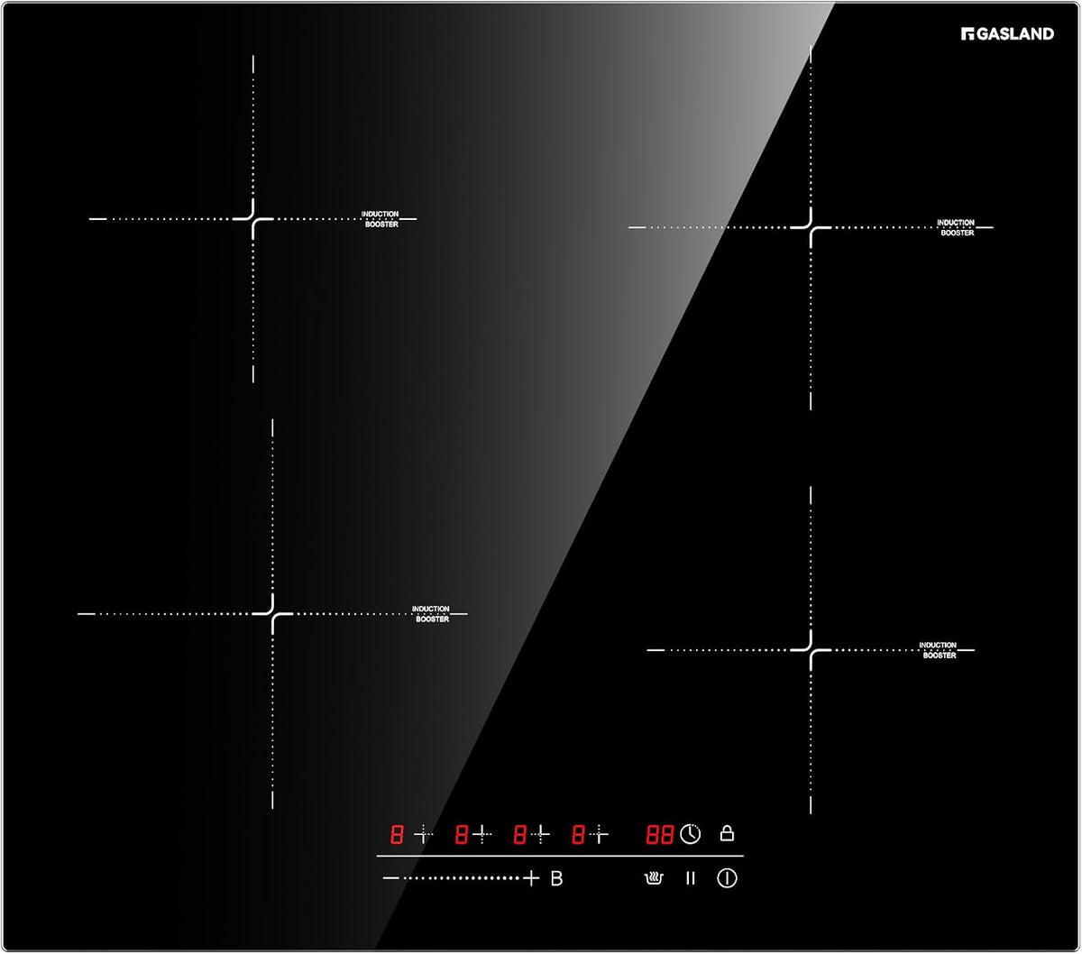 GASLAND Chef IH60BF 4 zones inductiekookplaat, 60 cm inductiekookplaat met sensor-touch-display, kinderbeveiliging, timer