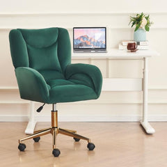 Bureaustoel Fluweel -  Office Chair - Volwassenen - Groen - MSMOK