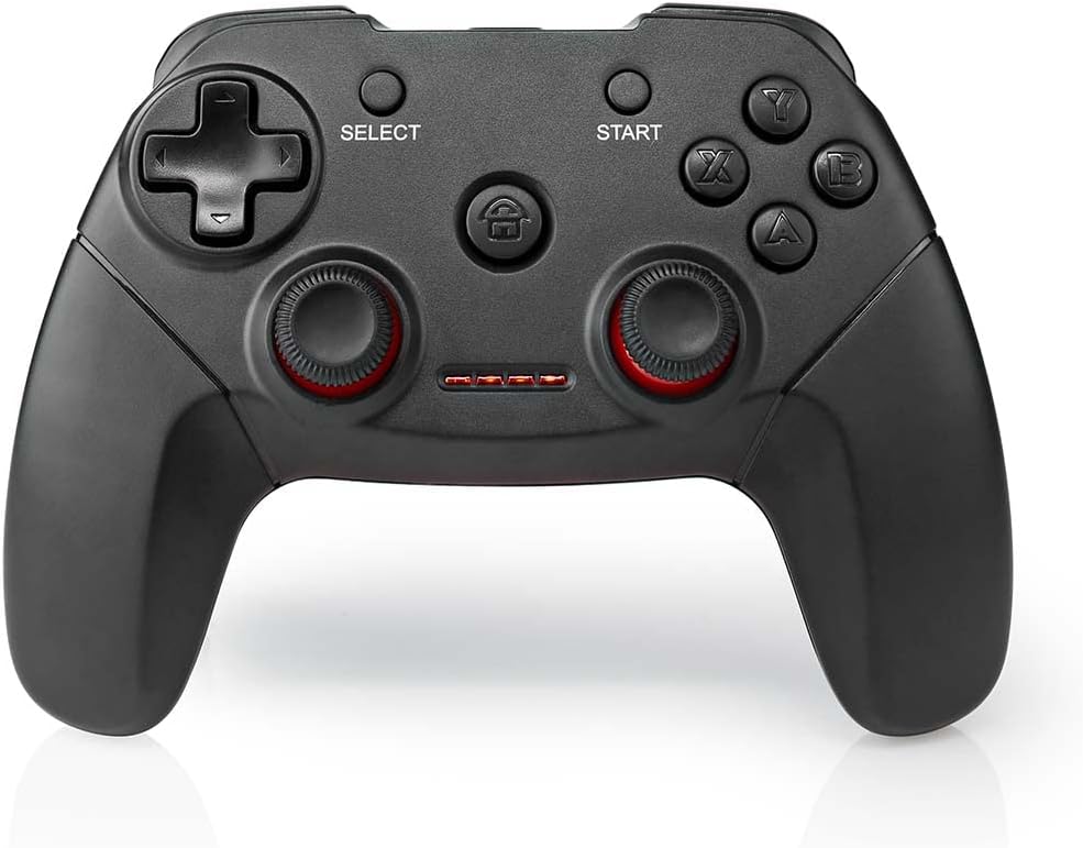 NEDIS Gamepad | Draadloos | Werkt op batterijen | PC | Aantal knoppen: 11 | Snoerlengte: 1.00 m | Zwart