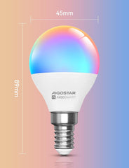 E14 LED lamp - Dimbaar - Smart lamp - 6,5W - 4 stuks - Aigostar