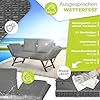 KESSER® Polyrotan tuinbank - Weerbestendig - Inc. Kussens - Grijs