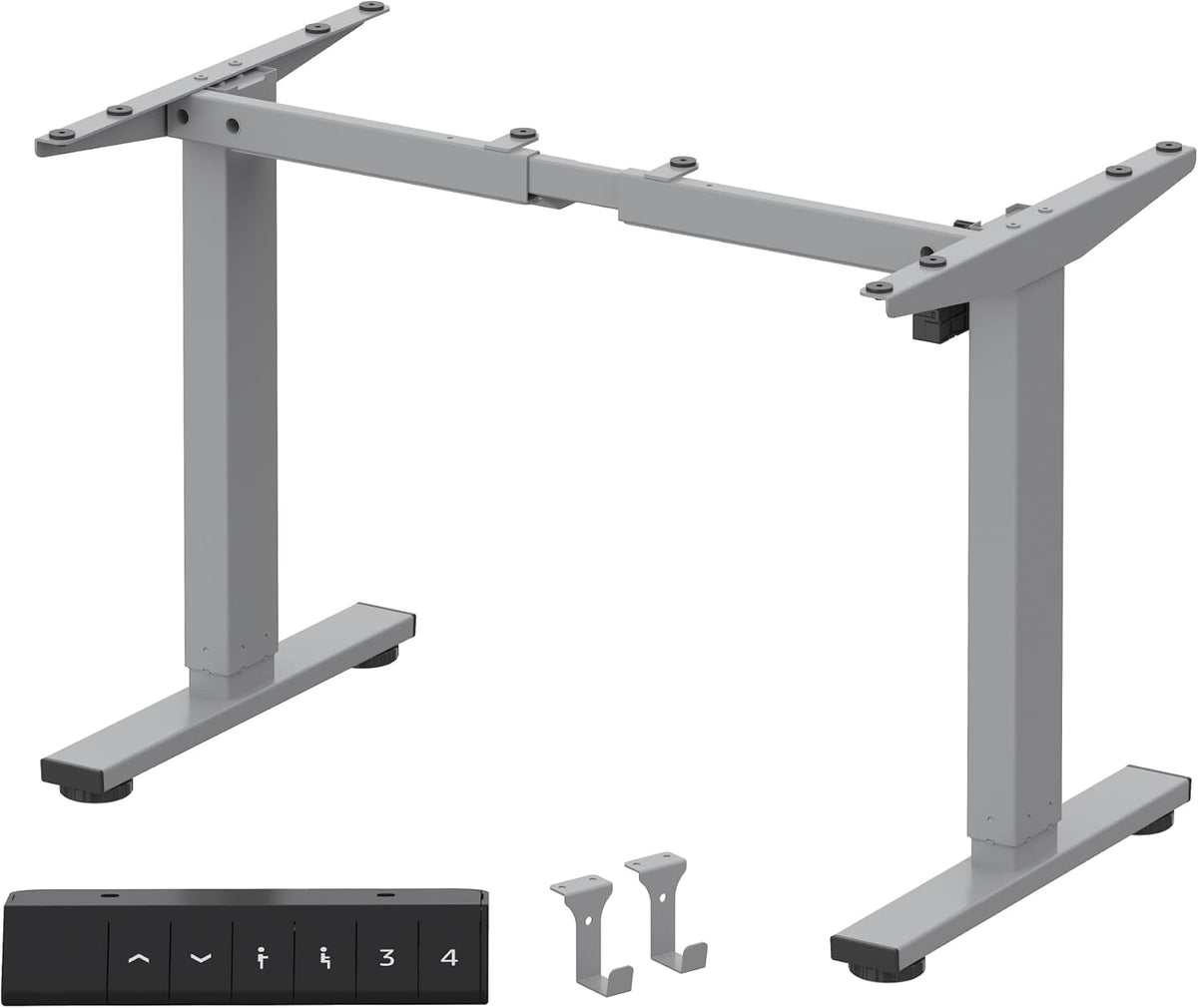 Zit sta bureau - Elektrisch - Verstelbaar - Bureauframe - Grijs - EC1S - FLEXISPOT