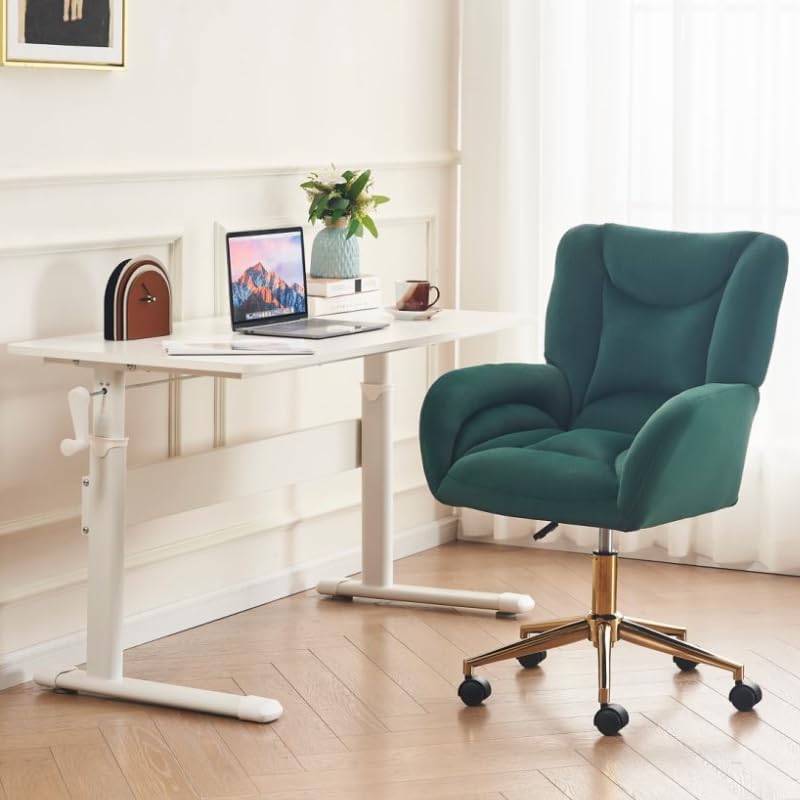 Bureaustoel Fluweel -  Office Chair - Volwassenen - Groen - MSMOK