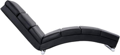 Fauteuil - Relaxstoel - Loungestoel - 154x51x73 cm - zwart - Miadomodo