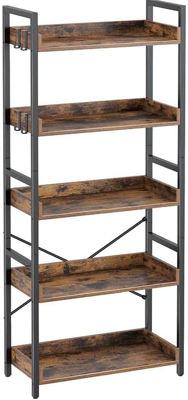 Boekenkast - Boekenrek - Wandkast - 30x60x144 cm - Bruin - Rolanstar