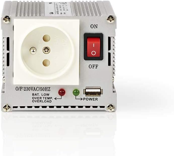 Nedis PIMS30024E omvormer gemodificeerde sinusgolf | 24 V DC – 230 V AC | 300 W | 1-polig geaarde/1x USB-uitgang