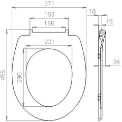WC bril Softclose - Toiletbril - 150kg - Strand - Duroplast