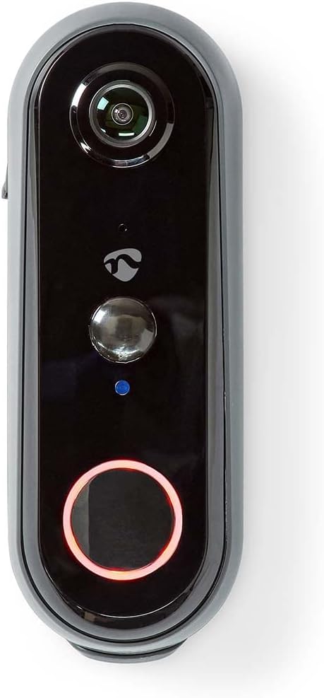 NEDIS SmartLife Video Doorbell | Wi-Fi | Batterij aangedreven | Android/IOS | Full HD 1080p | Cloud/MicroSD | IP54 | met Motion Sensor | Night Vision | Grijs