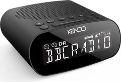 Wekkerradio met DAB - Digitale wekker - Alarmklok - Zwart - KENDO •