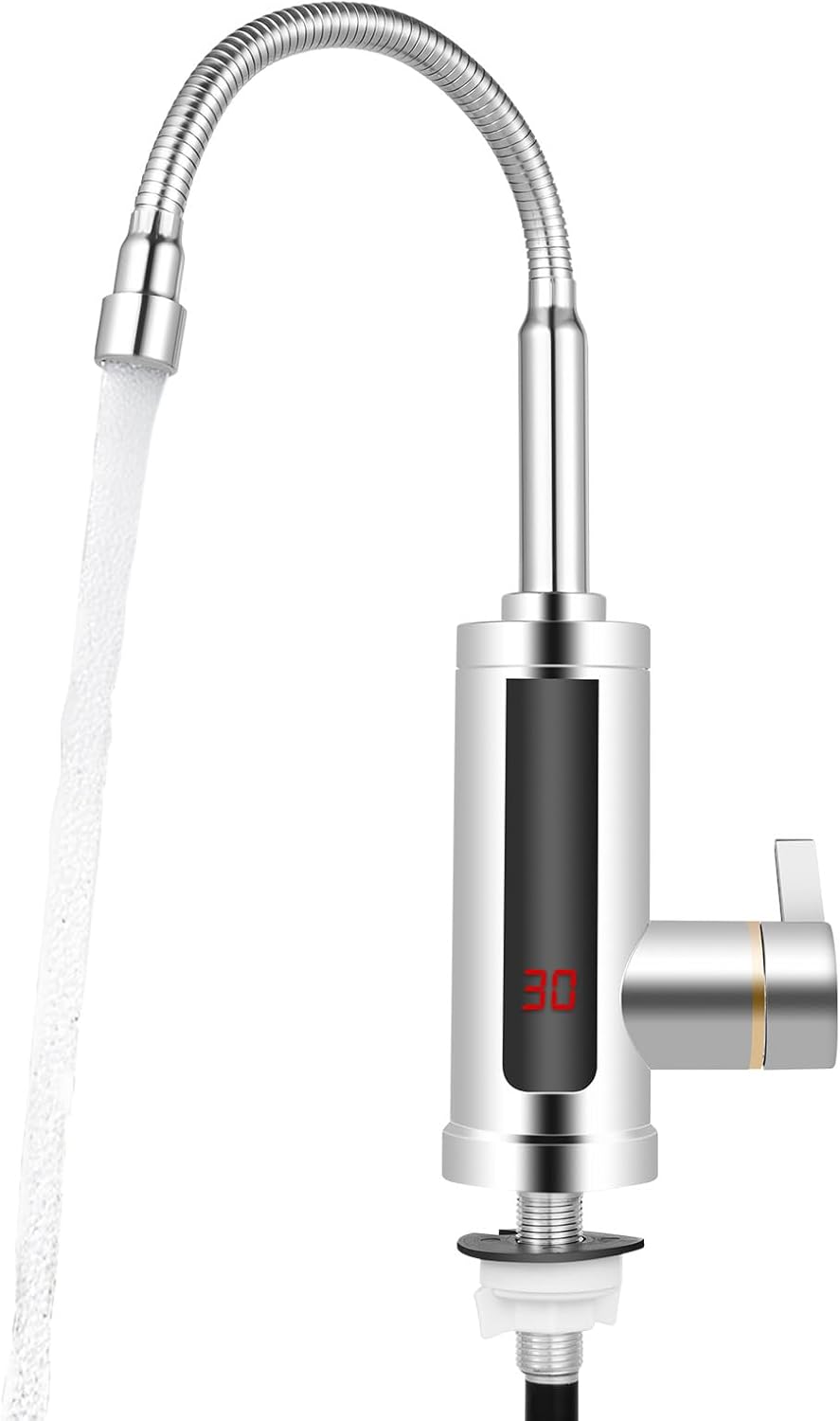 Elektrische doorstroomboiler, 3000 W, waterkraan kan 360 graden worden gedraaid, waterkraan voor badkamer/keuken, elektrische kraan