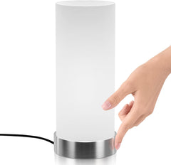 Touch Sensor Tafellamp - E14 Max. 40W Vereist of LED Dimbaar, 3-Weg Dimbaar, Cilindervormig, Set van 1 - Nachtkastje, Nachtlampje voor Nachtkastje voor Slaapkamer, Woonkamer, Bureaulamp