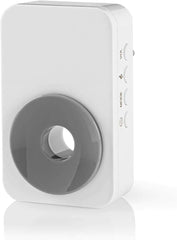 Nedis Draadloze Deurbelset - Netvoeding - 230 V AC 50 Hz - 1x CR2032 - Volume: 90 dB - Signaalbereik: 150 m - IP44 - 36 Melodiën - 2 Ontvangers - Grijs / Wit