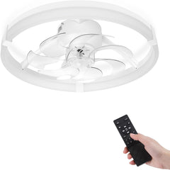 Aigostar Plafondventilator met verlichting en afstandsbediening, stille plafondlamp met ventilator, timer en nachtlampje, 6 snelheden, dimbare led, plafondlamp voor slaapkamer en woonkamer