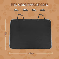 Hondendeken auto achterbank - hondenmat - 140x110 cm - Zwart - Nobleza