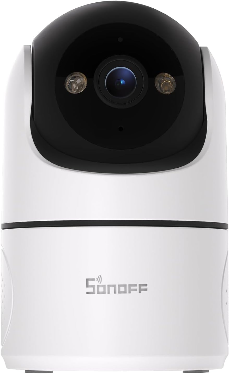 SONOFF CAM-PT2 Bewakingscamera voor binnen, 1080P, zwenk-/kantelbare wifi-camera met 360°-zicht, bewegingsdetectie, nachtzicht, nachtzicht, 2-weg audio, privacymodus, compatibel met Alexa en Google