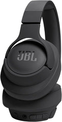 JBL Tune 720 BT Draadloze over-ear hoofdtelefoon, met JBL pure bass-geluid, Bluetooth en licht, opvouwbaar design, tot 76 uur muziekweergave, zwart •