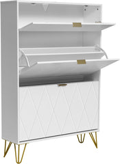 UEV Schoenenkast met 2 kleppen, 80 x 24 x 120 cm voor 16 paar schoenen met 1 lade, schoenenkast wit, schoenenkast smal, kast hal schoenenkast in de hal, ruimtebesparend