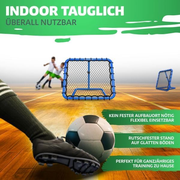 KESSER® Voetbal Rebounder - Kickback - Tchouk - 128x128cm - Blauw •