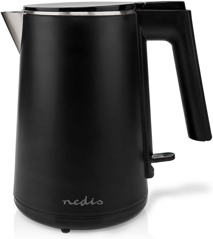 Waterkoker - 1.0 l - Plastic - Zwart - 360 graden draaibaar - Verborgen verwarmingselement - Strix Controller - Boil-Dry Protection